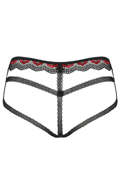 Ostatnie Sztuki Czerwono czarne seksowne figi damskie Obsessive - Megies