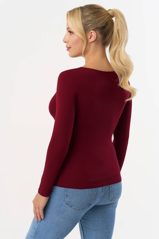 Bluzka damska Babell MANATI na długi rękaw BORDO