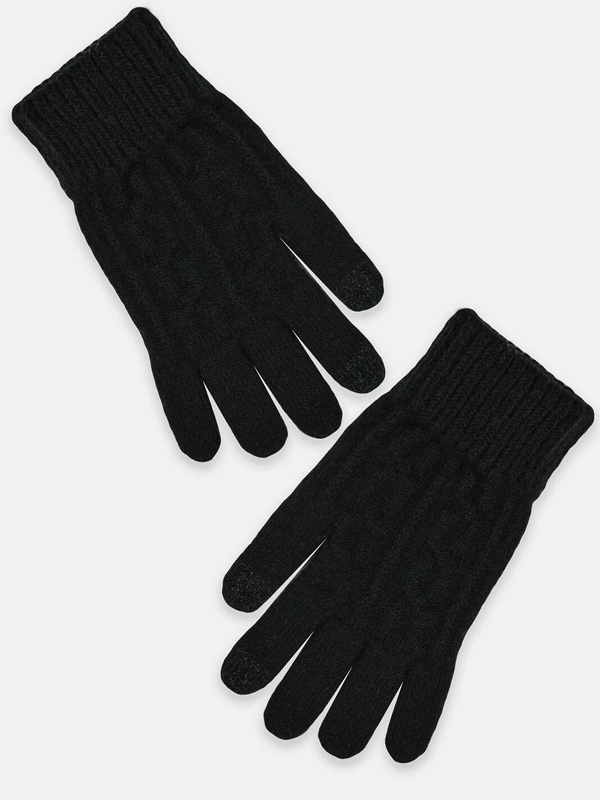 Rękawiczki damskie 5P akryl jednokolorowe RZ059 - Noviti