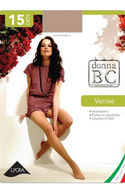 Włoskie rajstopy Donna BC - Venise 15den nero || czarny
