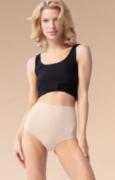 Bardzo wysokie, bezszwowe figi Julimex AMBER MAXI HIGH beżowe