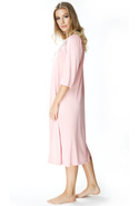 Długa koszula nocna Diana z ładnym dekoltem róż - Mewa