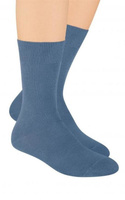 Skarpetki 100% bawełna Steven 055 dla kobiet i mężczyzn niebieskie