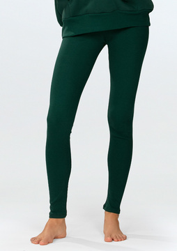Legginsy Bayo - bawełna prążek zieleń - Dkaren