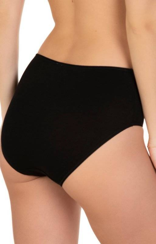 Bawełniane wysokie figi damskie Lama - 400 Midi granatowe