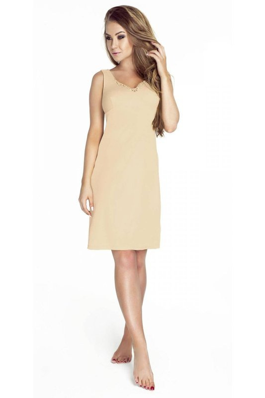 Beżowa halka damska Mewa / 1094 Adela z jedwabiu Vistex