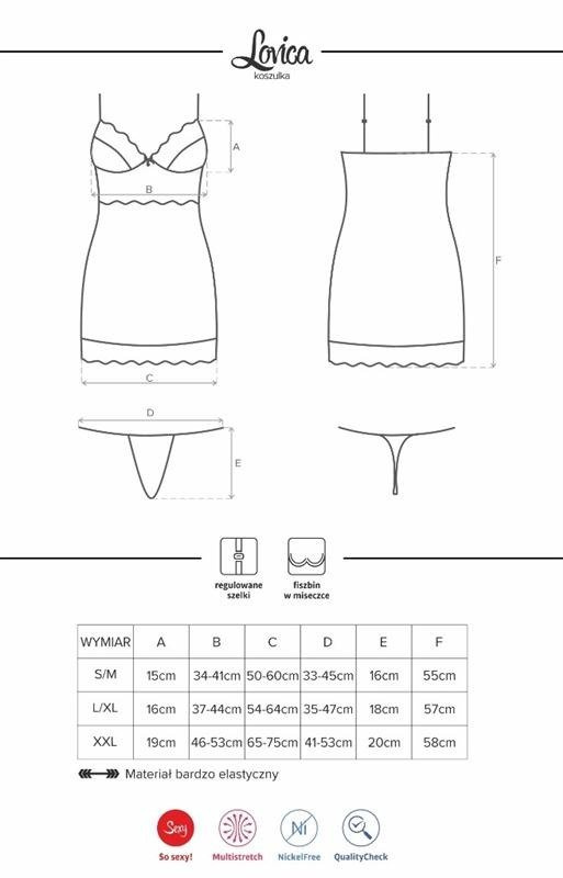 Czerwona koszulka i stringi Obsessive Lovica