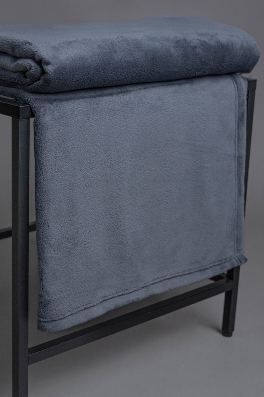 Miękki grafitowy koc Unikat Sharon