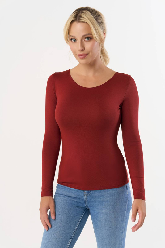 Bluzka damska Babell MANATI na długi rękaw MARSALA