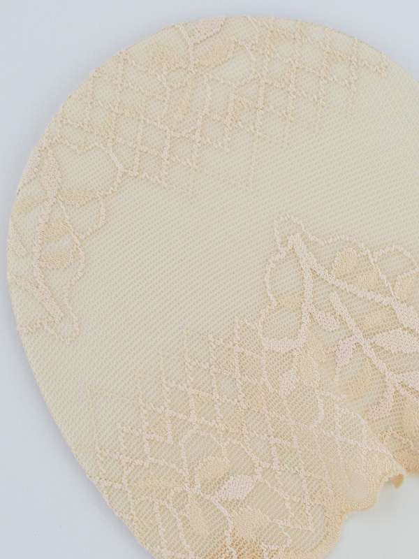 Stopki niskie koronka silikon beżowe - Noviti SN048