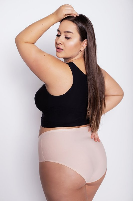 Beżowe figi Julimex FLEXI-ONE MAXI kolekcja PLUS SIZE 2XL-3XL