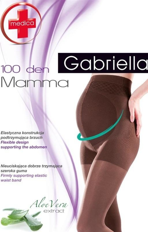 Rajstopy ciążowe damskie Gabriella - Mamma 100 den hazel OSTATNIA SZTUKA