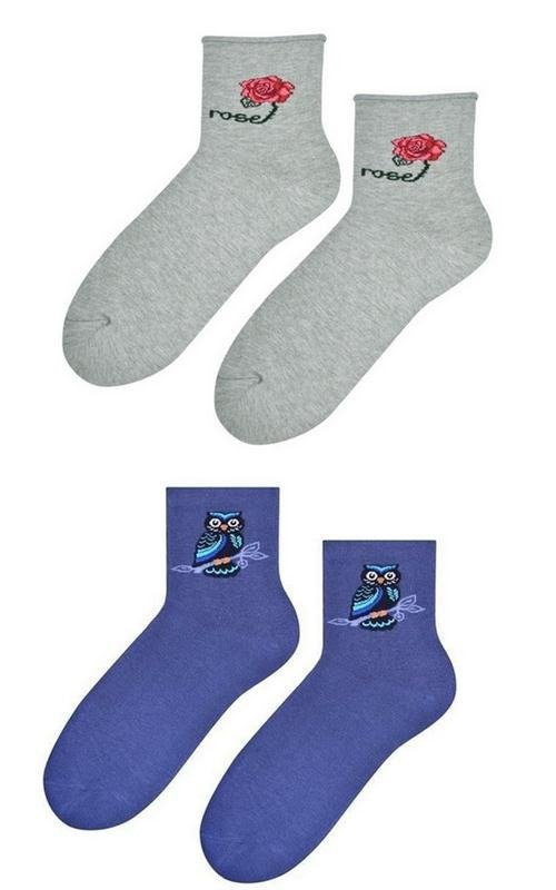 Jasne skarpetki we wzorki Steven 099