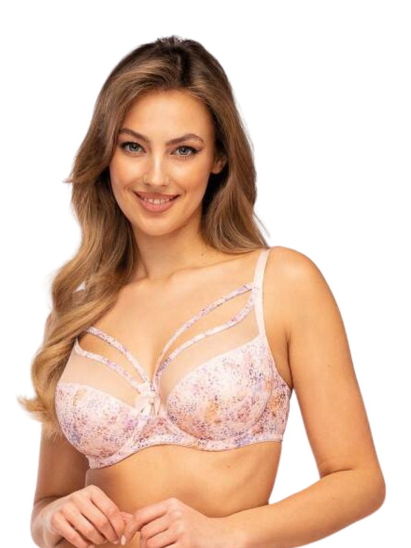 Kolorowy biustonosz półusztywniany Unikat LORI semi soft peach