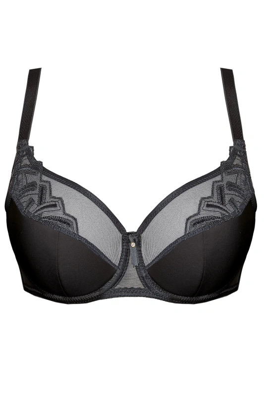 Angel biustonosz półusztywniany czarny - czarny (ANGEL/B3/CZARNY) - Gorteks