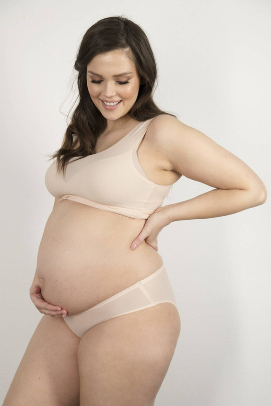 Beżowe figi Julimex MAMA FLEXI-ONE ciążowe i po porodzie XS-XL