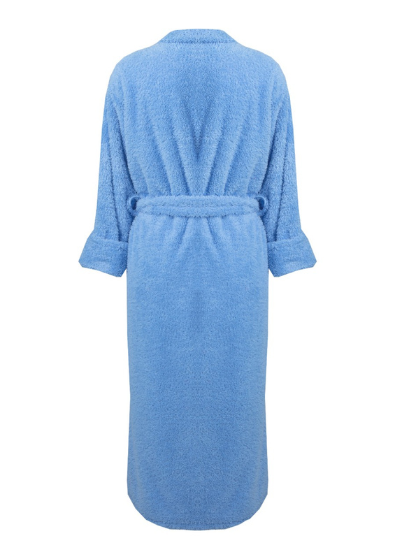 Puchaty szlafrok/ podomka ELIZA DŁUGA - puch turkus - Dkaren