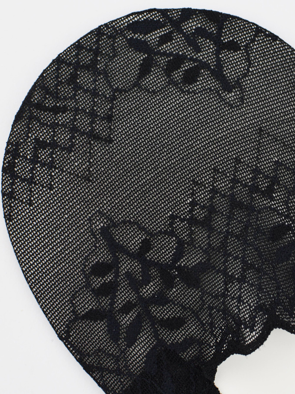 Stopki niskie koronka silikon czarne - Noviti SN048