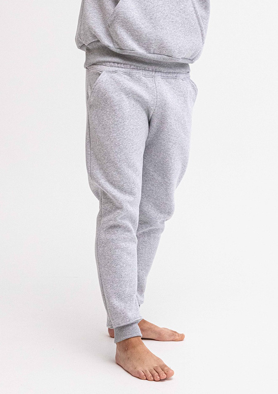 Spodnie męskie dresowe DK-K-B14 szary bawełna gruba  - Dkaren