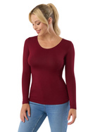 Bluzka damska Babell MANATI na długi rękaw BORDO 