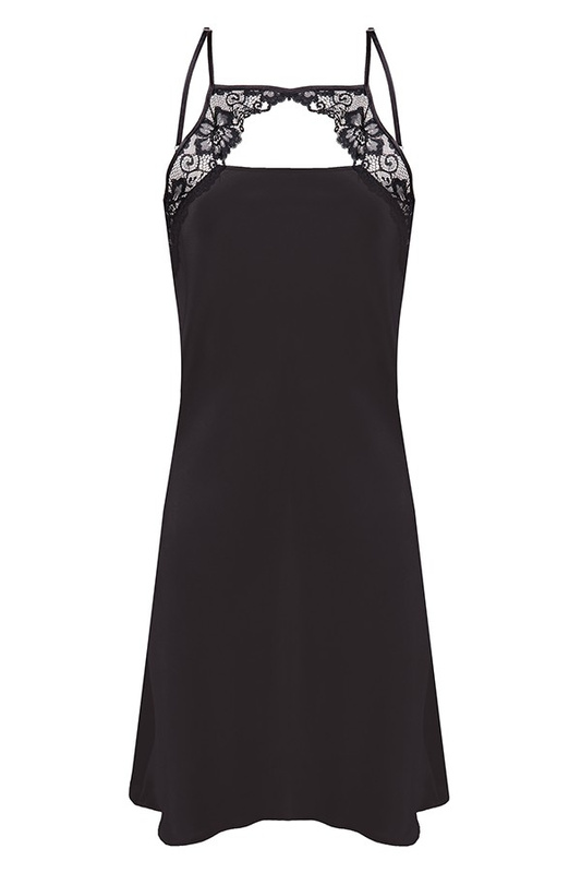 Halka FABIOLA - satyna czarny - Dkaren