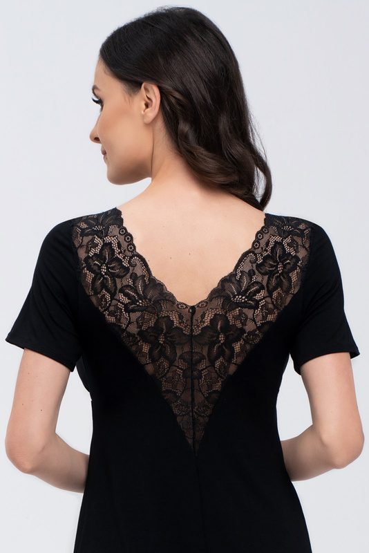 Elegancka czarna koszula nocna Babella SIMONE