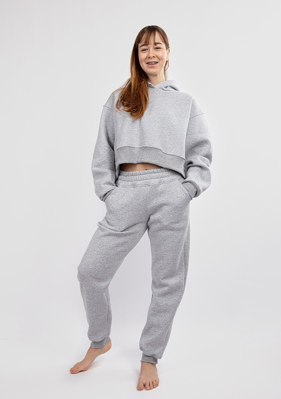 Ciepły komplet dresowy, bawełniany Dk-k-b16 jasny róż Dkaren