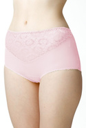 Figi damskie Liza wysoki stan z koronką kol. różowy - Mewa