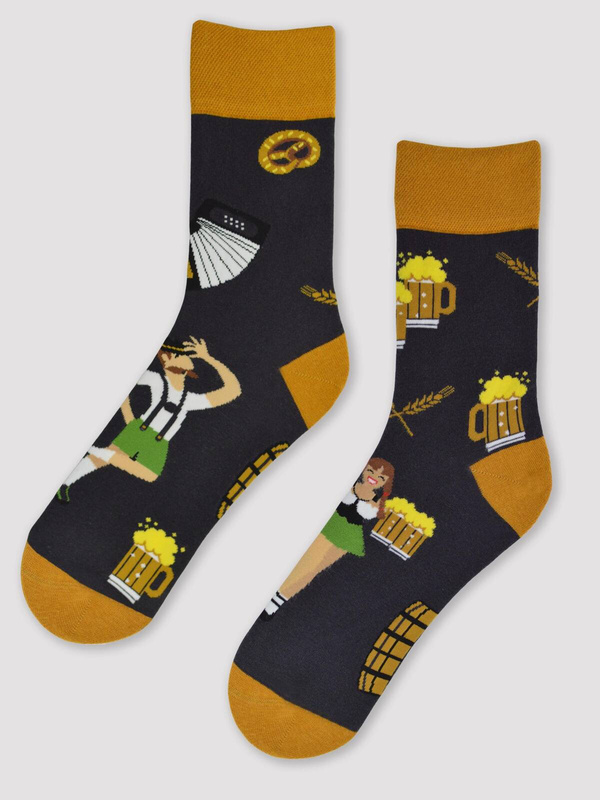 Skarpetki bawełniane wzór z motywem bawarskim Noviti SB002/U09