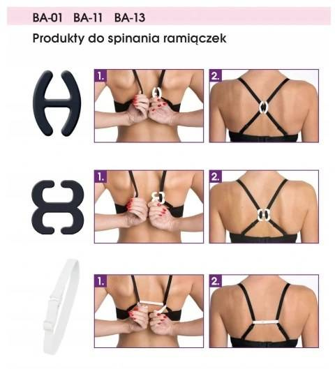 Czarny ściągacz do ramiączek od biustonosza Julimex BA-01