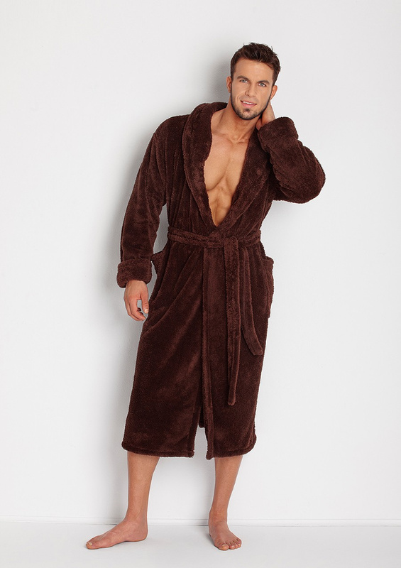 Puchaty szlafrok/Podomka 130 MĘSKA-szary - Dkaren