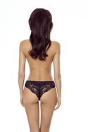Brazyliany damskie z koronką na pośladkach Risa 5033 Czarny - Lapinee