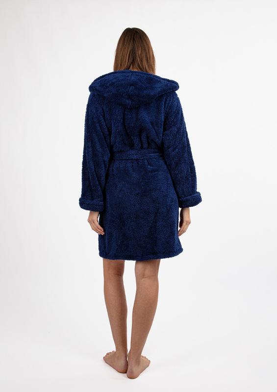 Puchaty szlafrok/ podomka DIANA- granat Dkaren