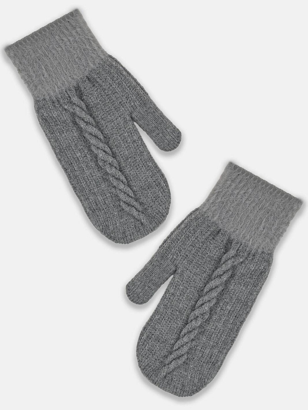Rękawiczki damskie 1P akryl podwójne warkocz RZ056 - Noviti