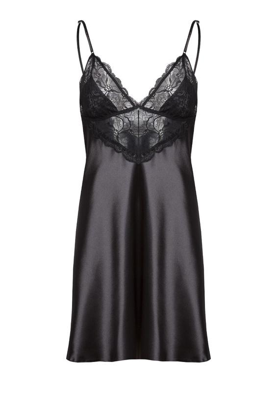 Halka FRANCES - satyna czarny - Dkaren