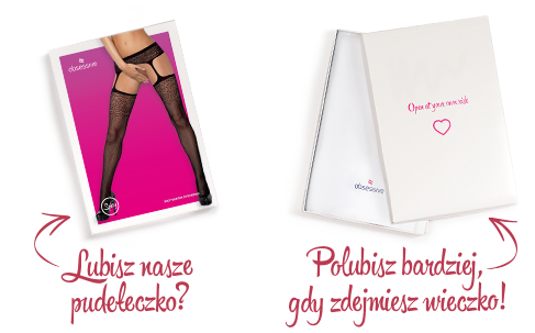 Pas do pończoch i pończochy 2w1 Obsessive S207