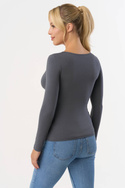 Bluzka damska Babell MANATI na długi rękaw STAL
