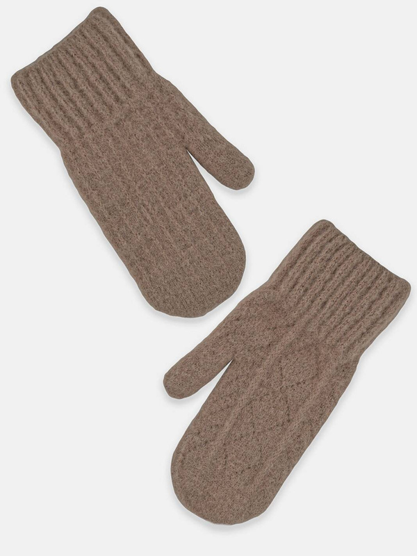 Rękawiczki damskie 1P puchate pojedyncze romby RZ055 - Noviti