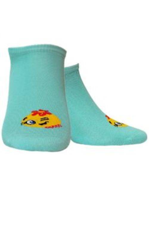 Stopki damskie Wola - Buźka - Emotki / różowe