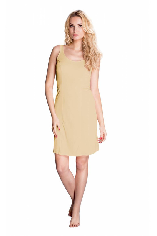 Klasyczna halka Mewa 4126 Amanda z jedwabiu Vistex- beżowa