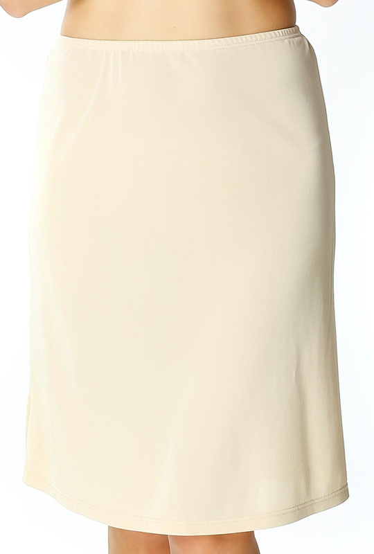 Klasyczna półhalka Luna gładka 6417 beżowy - Mewa