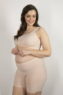 Beżowe bokserki ciążowe Julimex BERMUDY MAMA FLEXI-ONE S-XL