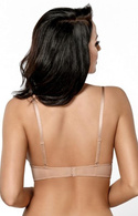 Biustonosz do głębokich dekoltów Gorsenia G025  beżowy z przepinanymi ramiączkami