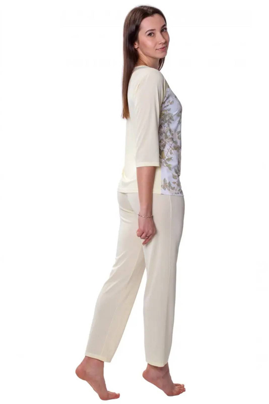 Piżama damska Mewa 6613 Botanica z jedwabiu Vistex