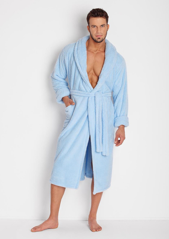 Puchaty szlafrok/Podomka 130 MĘSKA-szary - Dkaren