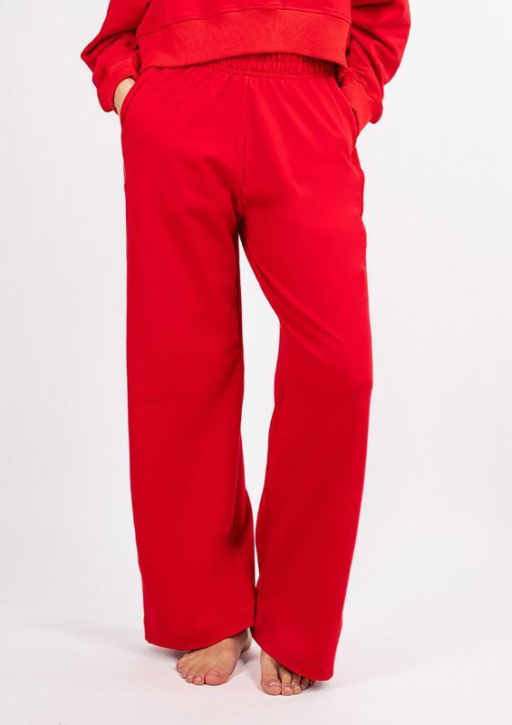 Bawełniane spodnie dresowe DK-K-B23- czerwony Dkaren