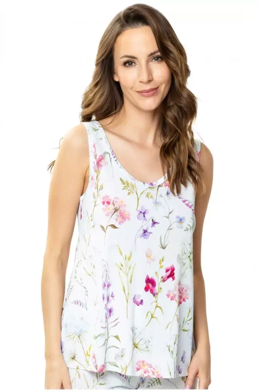 Jedwabny top w kwiaty Mewa Flores 6537