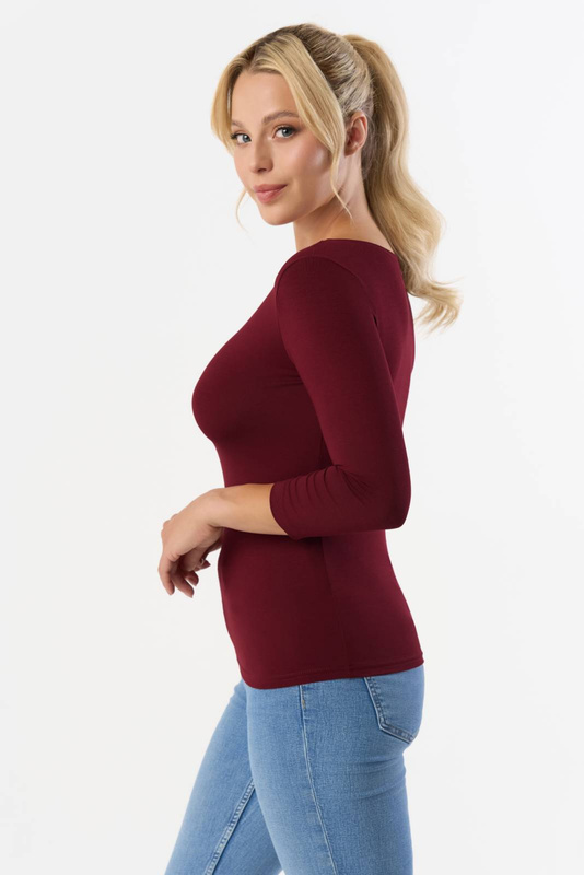 Bluzka damska MANATI 3/4 Babell BORDO