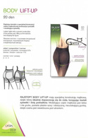 Rajstopy Gatta Body  Lift Up 20DEN beige || beżowy, korygujące kształt  i linię pośladków 