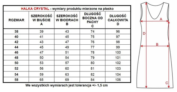 Prosta halka damska Crystal z zaszewką na biuście 6197 biały - Mewa